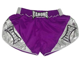Kanong bokshorts til dame : KNSRTO-201-Pourpre-Sølv