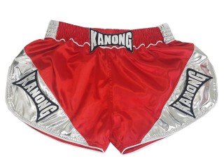 Kanong bokshorts til dame : KNSRTO-201-Rød-Sølv