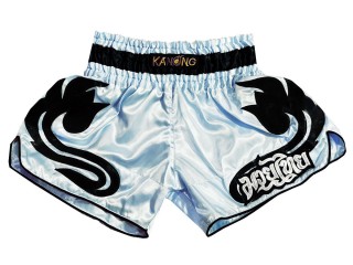 Kanong Retro Muay Thai Shorts : KNSRTO-209-Lyse blå