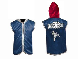 Kanong Muay Thai Gensere / Walk in Hoodies Jacket : Marineblå/Rød