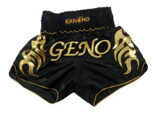 Skreddersydde Muay Thai shorts : KNSCUST-1150 Svart