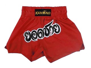 Skreddersydde Muay Thai shorts : KNSCUST-1165 Rød