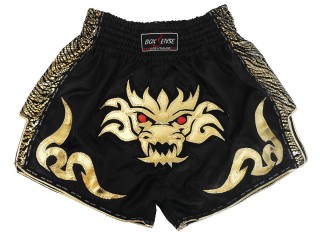 Boxsense Retro Muay Thai Shorts : BXSRTO-026-Svart