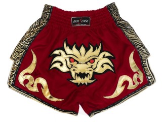 Boxsense Retro Muay Thai Shorts : BXSRTO-026-rødbrun