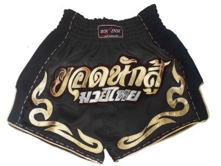 Boxsense Retro Muay Thai Shorts : BXSRTO-027-Svart