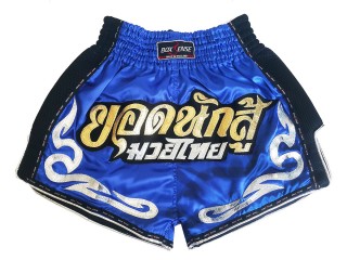 Boxsense Retro Muay Thai Shorts : BXSRTO-027-blå