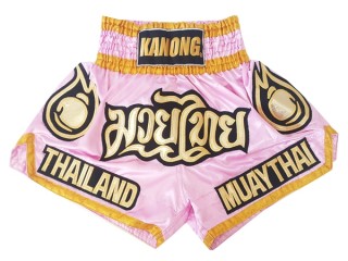 Kanong Muay Thaiboksing Shorts Kickboksing dame : KNS-118-rosa