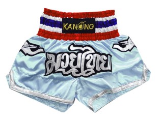 Kanong Muay Thaiboksing Shorts Kickboksing : KNS-125-Lyse blå