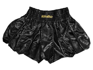 Kanong Gladiator Muay Thaiboksing Shorts Kickboksing : KNS-139-Svart