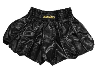 Kanong Muay Thaiboksing Shorts Kickboksing : KNS-139-Svart