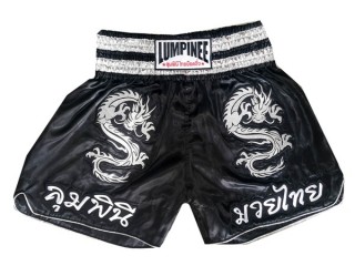 Lumpinee Muay Thai Bokseshorts barn : LUM-038-Svart