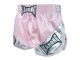 Kanong Retro Muay Thai Shorts dame : KNSRTO-201-Rosa-Sølv