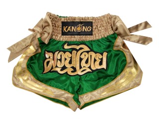 Kanong Muay Thaiboksing Shorts Kickboksing : KNS-132-Grønn