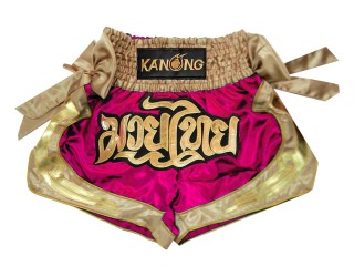 Kanong Muay Thaiboksing Shorts Kickboksing dame : KNS-132-Rose Rosa